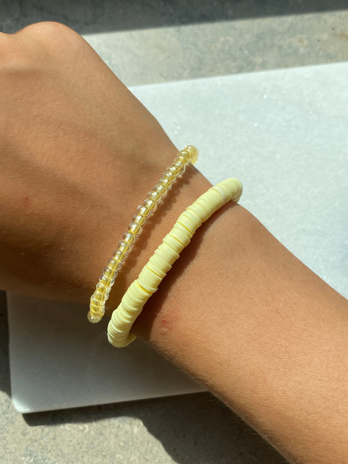 Yellow bracelet set