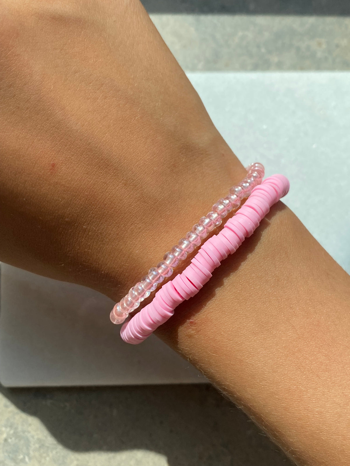Pink bracelet set