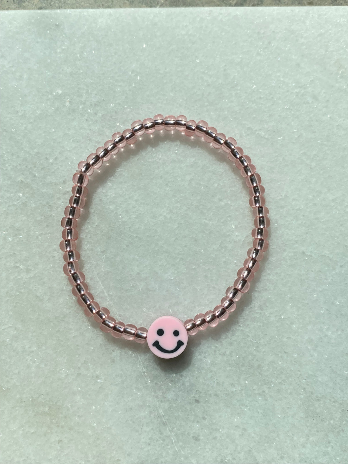 Light pink smiley bracelet
