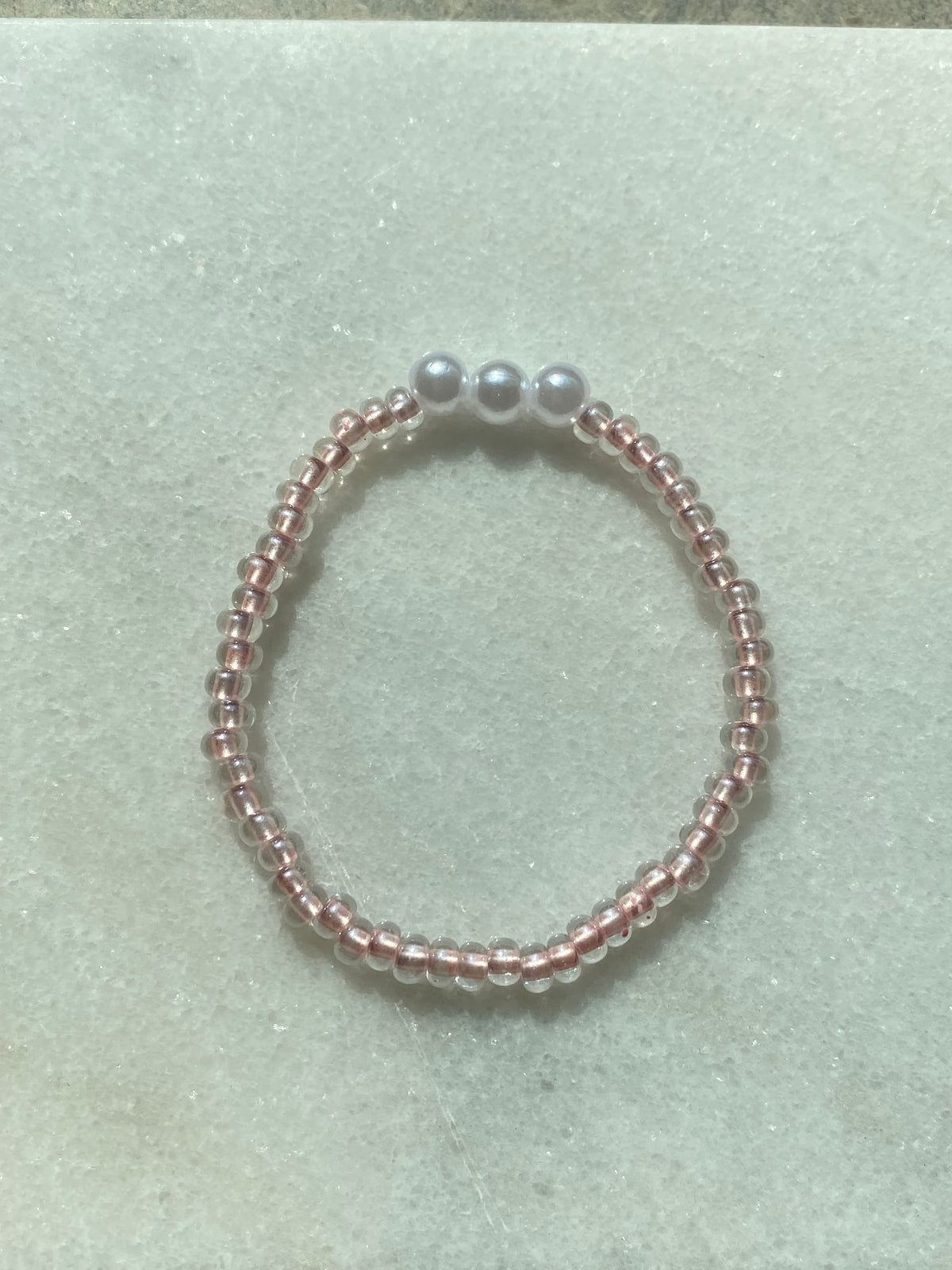 Pink pearl bracelet